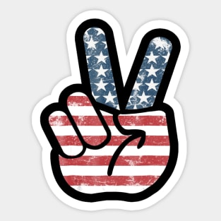 'Peace Flag Sign' Awesome July 4th Freedom Sticker